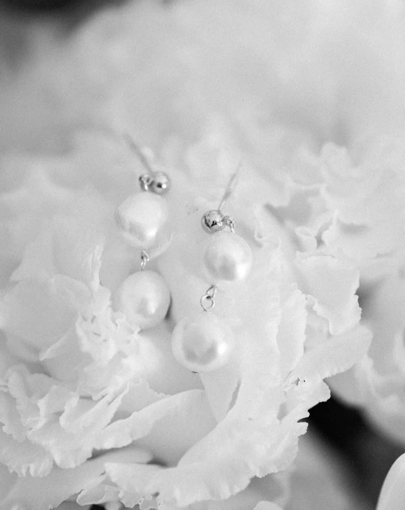 Elisse Double Pearl Drop Studs - Image 9