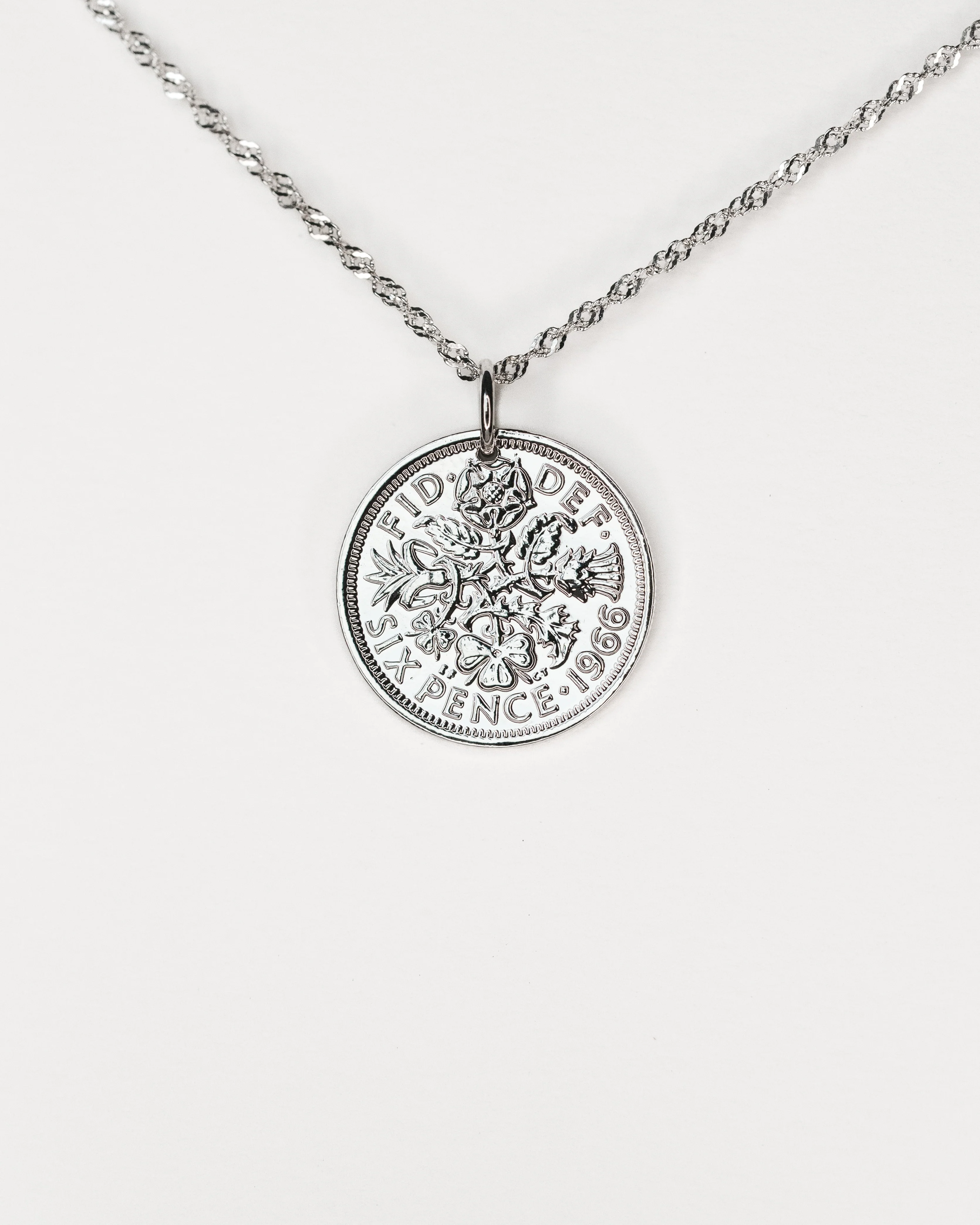 England | Thistle Coin Necklace - Image 2
